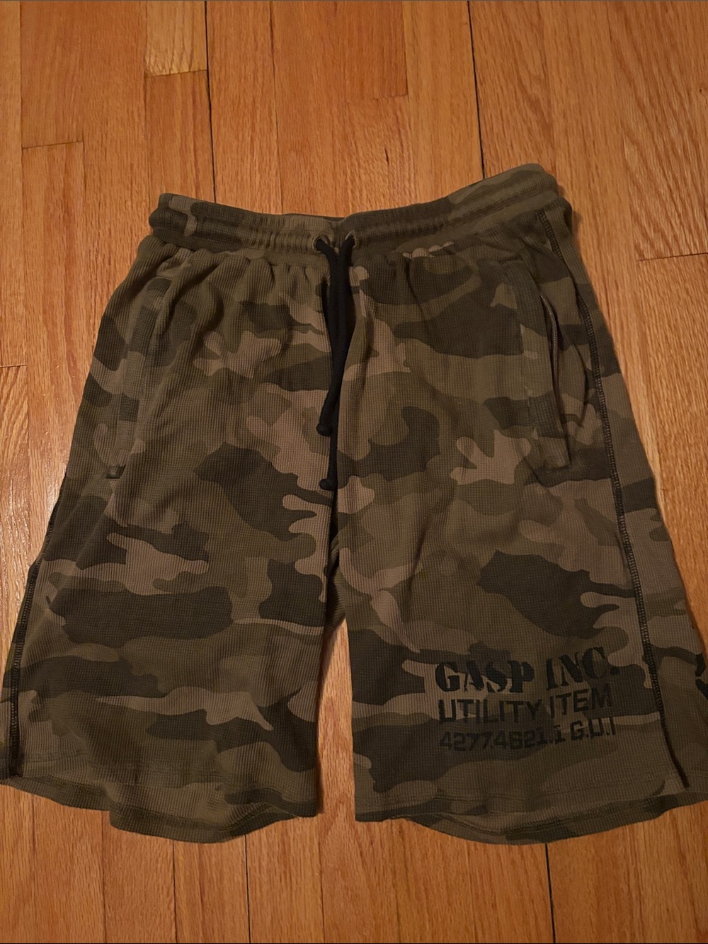 Men's GASP Camo Shorts - Olive Green